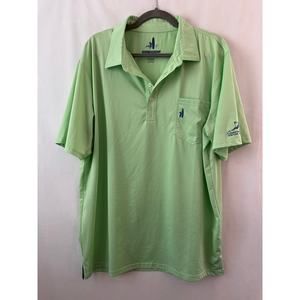 Johnnie-O Prep-Performance Polo Shirt Golf Short Sleeve Lime Green Logo XL